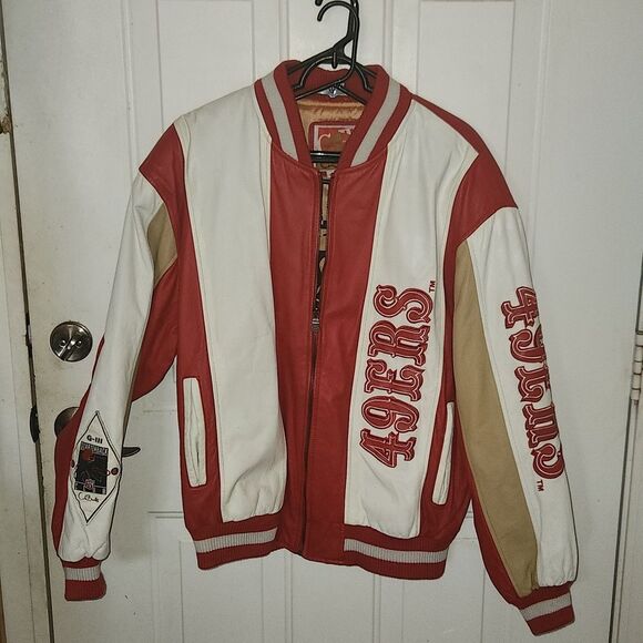 Carl Banks Leather San Francisco 49ers Jacket M